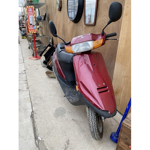 1224 - A STARWAY MOPED, REGISTRATION YC02HNB WITH KEY AND LOG BOOK WITH 2031 MILES ON THE CLOCK