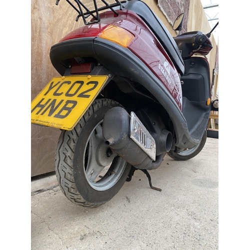 1224 - A STARWAY MOPED, REGISTRATION YC02HNB WITH KEY AND LOG BOOK WITH 2031 MILES ON THE CLOCK