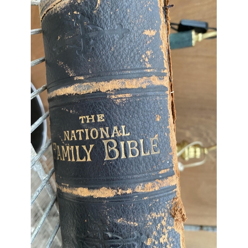 1242 - A LEATHER BOUND NATIONAL HOLY BIBLE