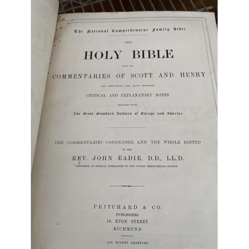 1242 - A LEATHER BOUND NATIONAL HOLY BIBLE