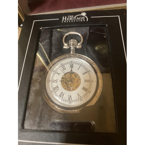 249 - A QUANTITY OF POCKET WATCHES SOME IN A DISPLAY CASE