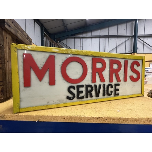 44 - A MORRIS SERVICE ILLUMINATED SIGN W: 58CM