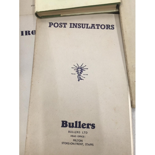 182 - FIVE 1940'S ELECTRICAL BULLERS MANUALS, RADIO BOOKS, 1968 INCH VALVE BOOK, ETC