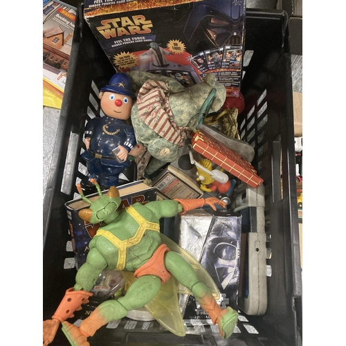 3413 - VARIOUS TOYS AND FIGURES TO INCLUDE STAR WARS, BART SIMPSON ETC