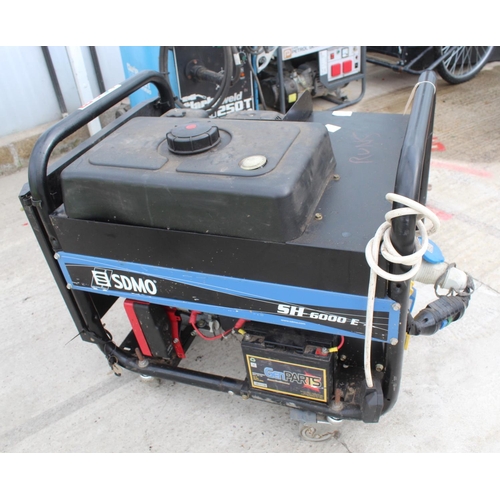 1 - SOMO SH 6000E GENERATOR   NO VAT