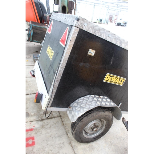 118 - DEWALT 3' X 4' BOX TRAILER METAL TOP   PLUS VAT