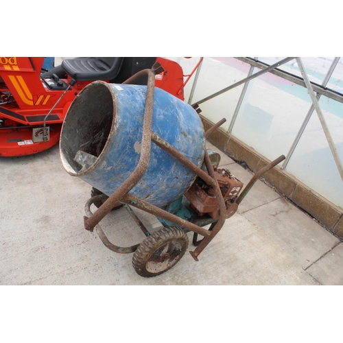 126 - PETROL CEMENT MIXER WITH STAND  NO VAT