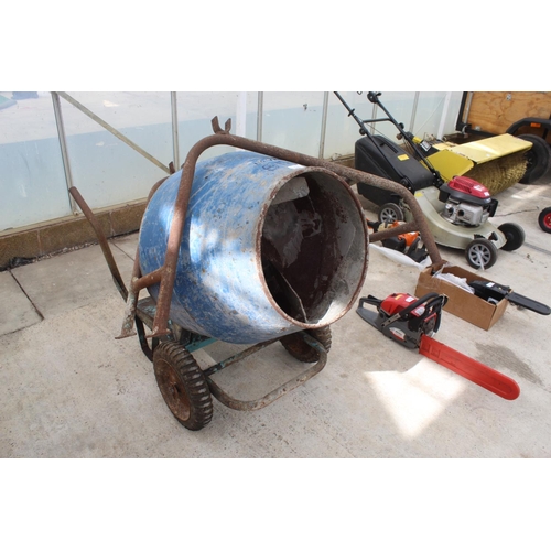 126 - PETROL CEMENT MIXER WITH STAND  NO VAT