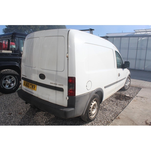 157 - A VAUXHALL COMBO BJ60 CWR MOT TO 10/01/2023, 114 K MILES, 2 KEYS - NO VAT