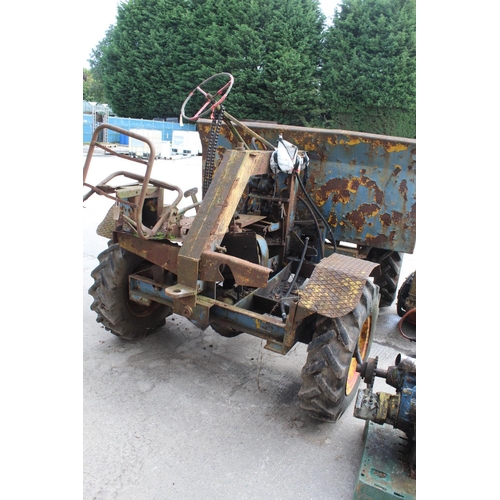 172 - STEWART FOUR WHEELED PIVOT STEER 2T DUMPER FOR RESTORATION NO VAT