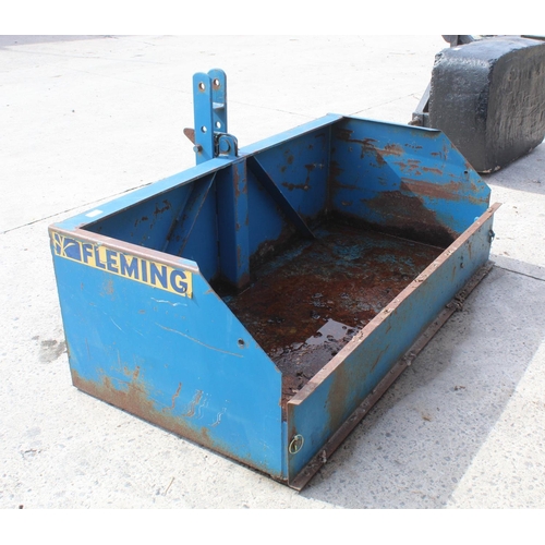 202 - A FLEMMING THREE POINT LINKAGE TRANSPORT BOX NO VAT