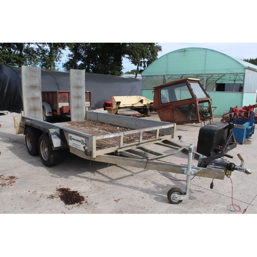 208 - A 10FT TWIN AXEL CHALLENGER INDESPENSION PLANT TRAILER NO VAT