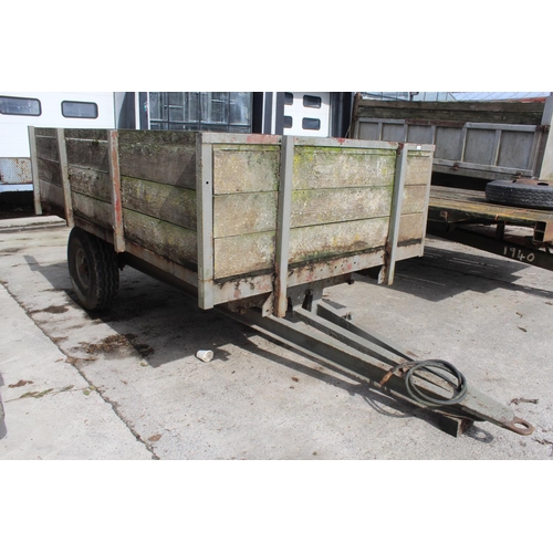 222 - A 10FT SINGLE AXEL HYDRUALIC TIPPING TRAILER 
 + VAT