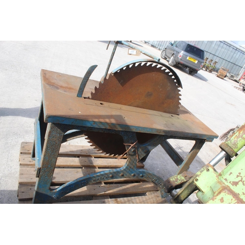 227 - JAMES CLAY LTD SAW BENCH  + VAT