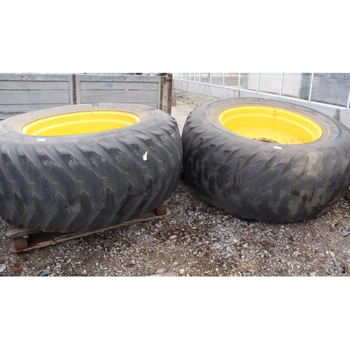 245 - SIX VARIOUS TRACTOR WHEELS AND TYRES +VAT