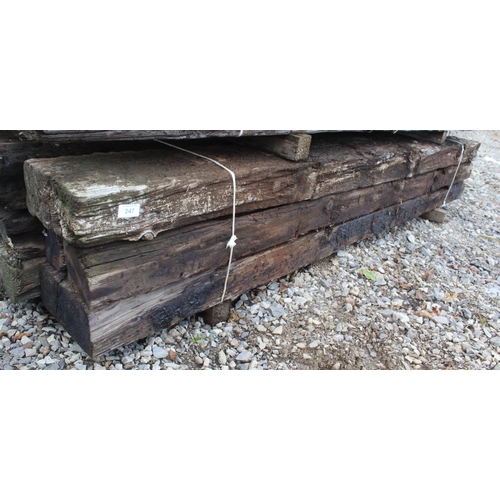 247 - TWELVE 8.5FT RAILWAY SLEEPERS +VAT