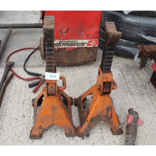 538 - TWO AXLE STANDS NO VAT