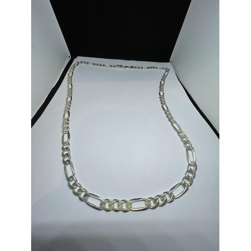 625 - A MARKED SILVER FLAT LINK NECK CHAIN