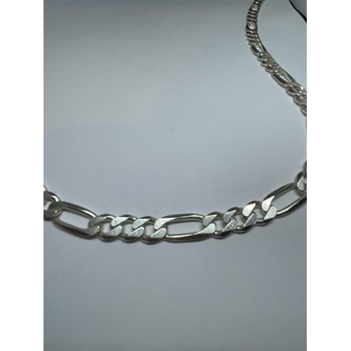 625 - A MARKED SILVER FLAT LINK NECK CHAIN