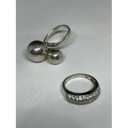 626 - FIVE MARKED SILVER RINGS