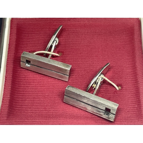 644 - A PAIR OF DANISH SILVER CUFFLINKS