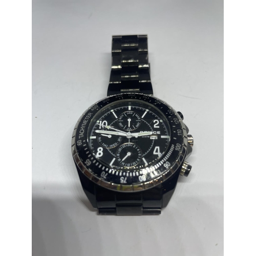 653 - A POLICE WRIST WATCH SEEN WORKING BUT NO WARRANTY