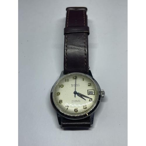 657 - A VINTAGE SUMMIT WRIST WATCH SEEN WORKING  BUT NO WARRANTY