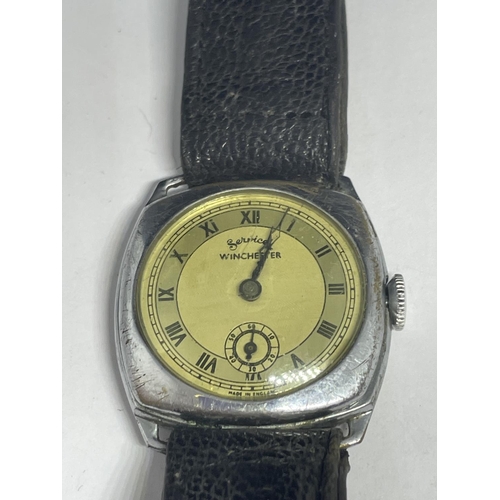 658 - A VINTAGE SERVICES WRIST WATCH SEEN WORKING BUT NO WARRANTY