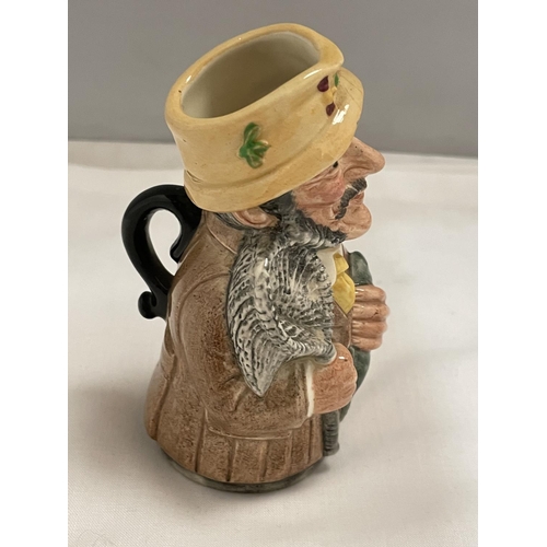 840 - A ROYAL DOULTON DOULTONVILLE TOBY JUG FRED FLY FISHERMAN D. 6742