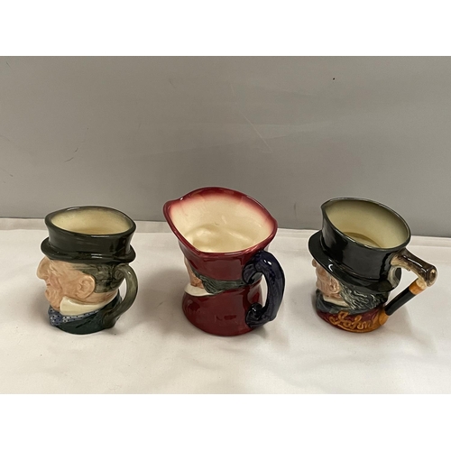 859 - THREE ROYAL DOULTON SMALL TOBY JUGS