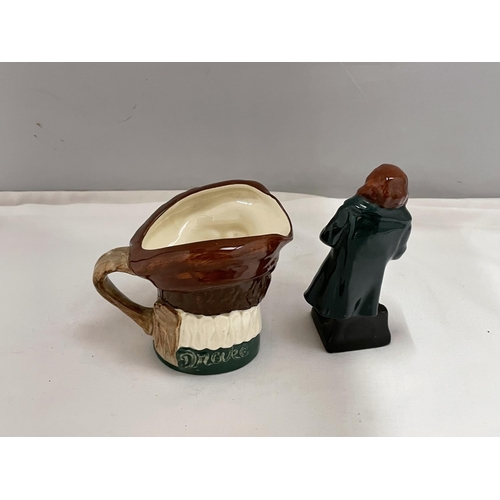 870 - TWO ROYAL DOULTON ITEMS TO INCLUDE A FIGURE AND A TOBY JUG