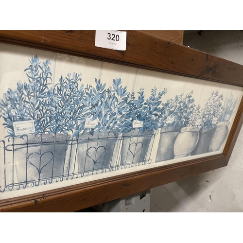 320 - TWO FRAMED 'HERB' PRINTS