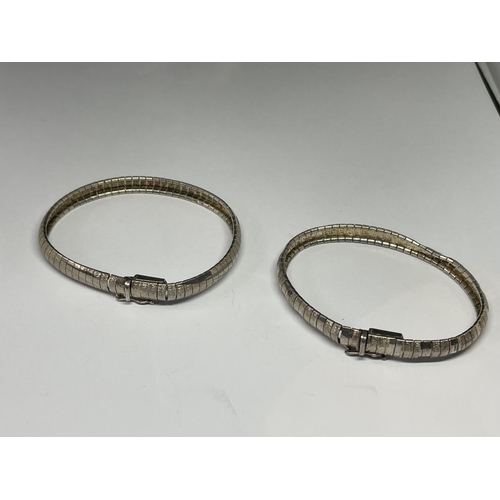 523 - TWO MARKED SILVER BRACELETS