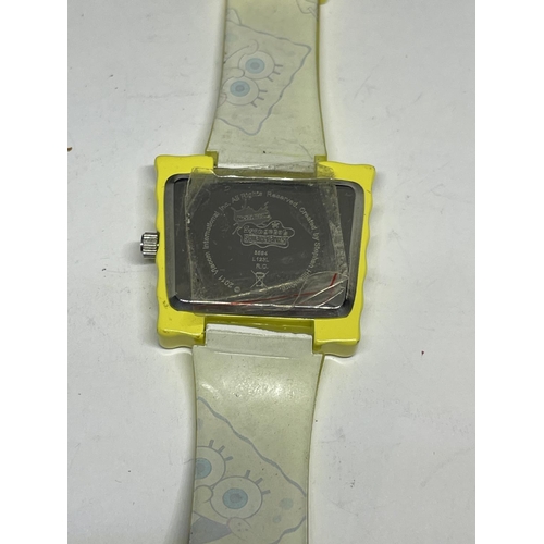 565 - A SPONGEBOB SQUARE PANTS WRIST WATCH