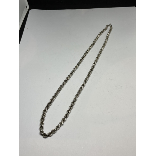 574 - A MARKED SILVER ROPE NECKLACE