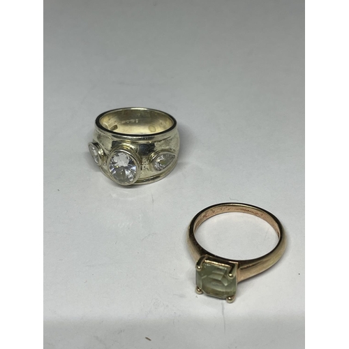 603 - FIVE SILVER RINGS