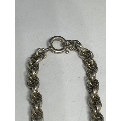 618 - TWO MARKED SILVER ROPE NECKLACES