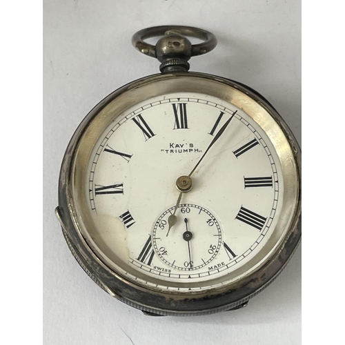 700 - A SILVER POCKET WATCH