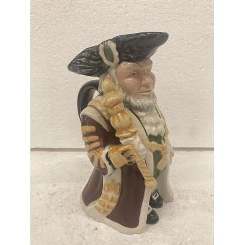 750 - A STAFFORDSHIRE FINE CERAMICS HAND PAINTED TOBY JUG 