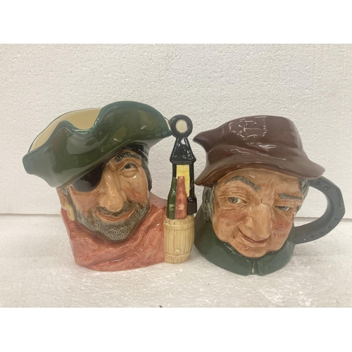 756 - A PAIR OF ROYAL DOULTON CHARACTER JUGS 