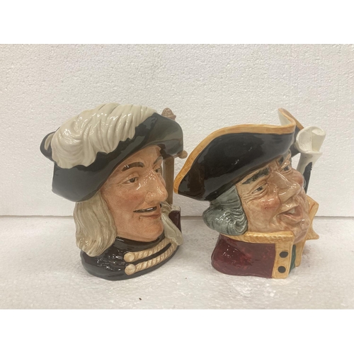 757 - A PAIR OF ROYAL DOULTON CHARACTER JUGS 