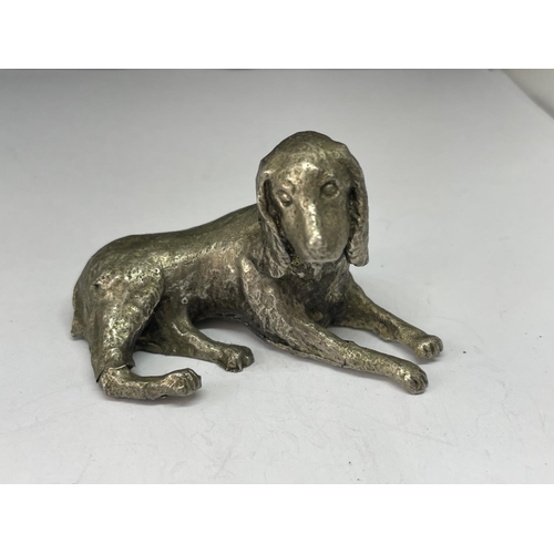 783 - A WHITE METAL DOG