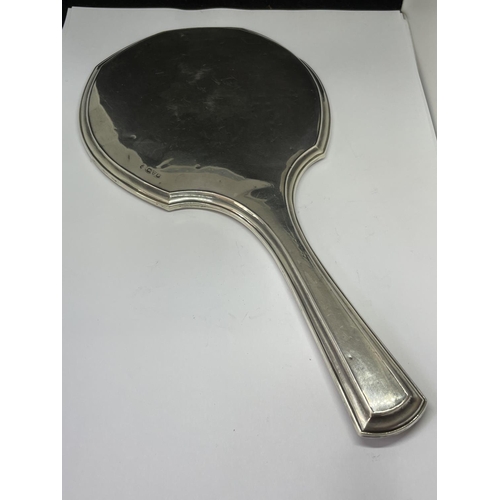 791 - A HALLMARKED CHESTER SILVER HAND MIRROR