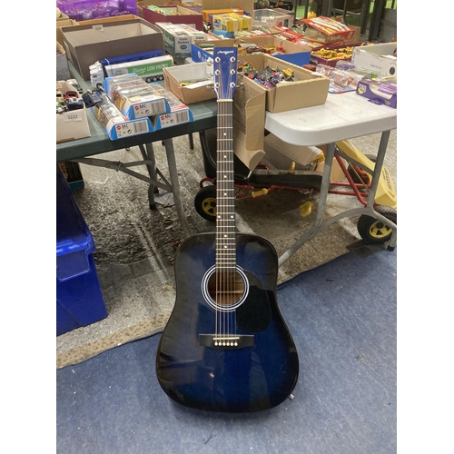 827 - A MARTIN SMITH ACOUSTIC GUITAR IN MIDNIGHT BLUE