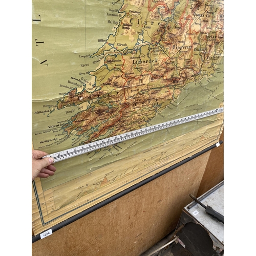 1206 - A LARGE VINTAGE MAP OF IRELAND SCALE;1:375,000