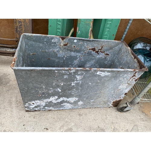 1280 - A VINTAGE GALVANISED TROUGH (L:74CM)