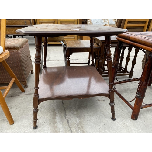 2369 - A MAHOGANY TWO TIER SIDE TABLE