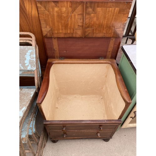 2396 - A VICTORIAN MAHOGANY FAUX CHEST COMMODE CABINET