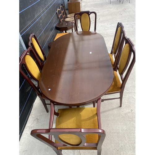 2559 - A 19TH CENTURY STYLE TWIN PEDESTAL DINING TABLE, 67