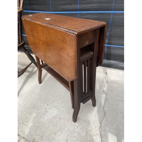 2560 - AN EDWARDIAN OAK SUTHERLAND TABLE